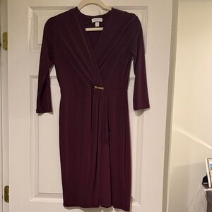 Charter Club Deep Burgundy Long Sleeve Dress